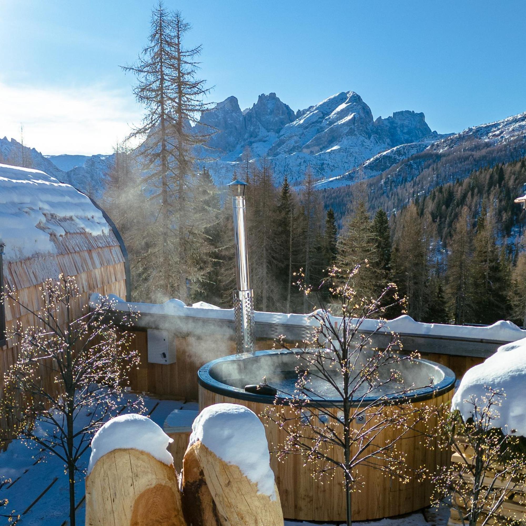 ホテル Rifugio Flora Alpina パッソ・サン・ペッレグリーノ エクステリア 写真